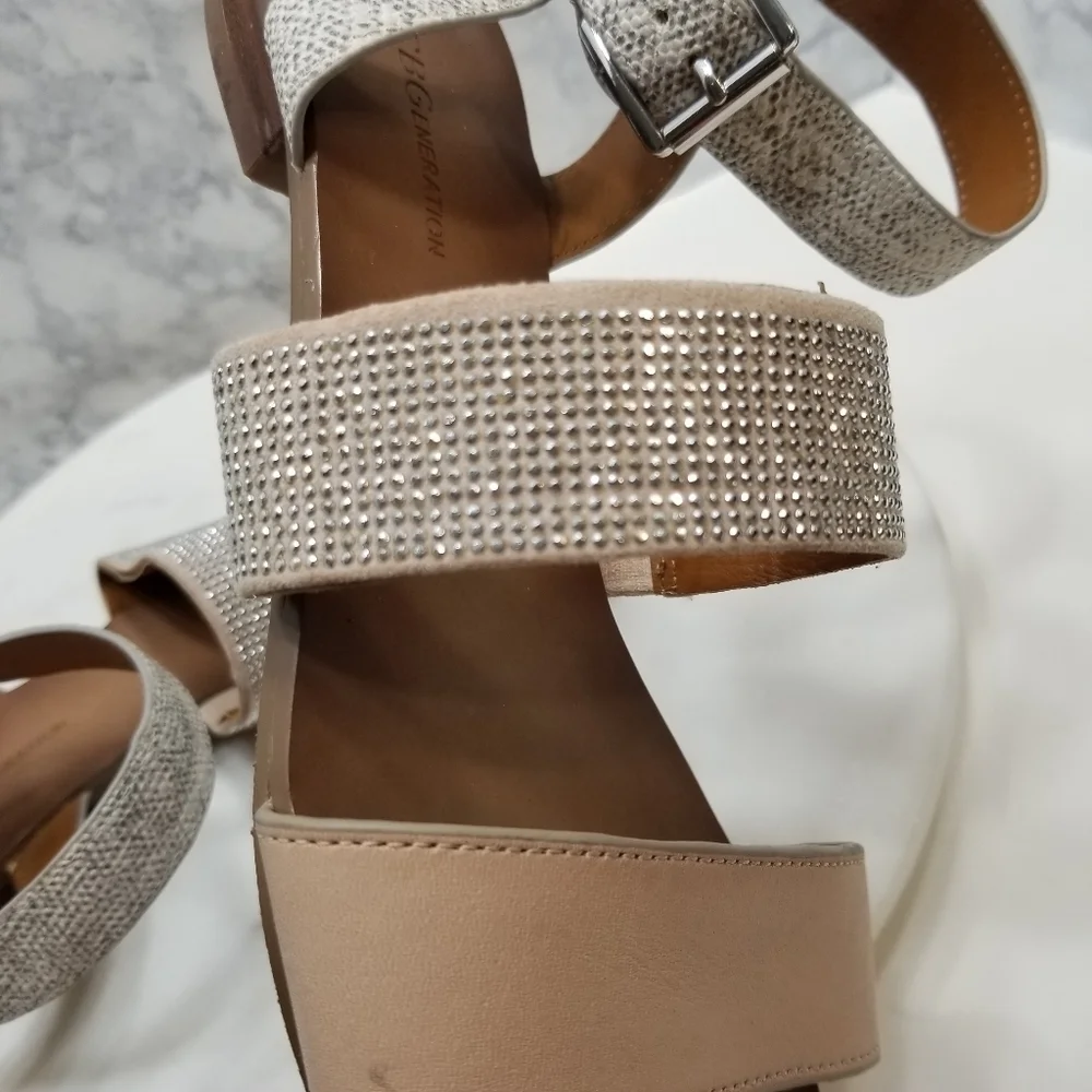 BCBGeneration 7 Whims Rhinestone Strappy Sandals‎